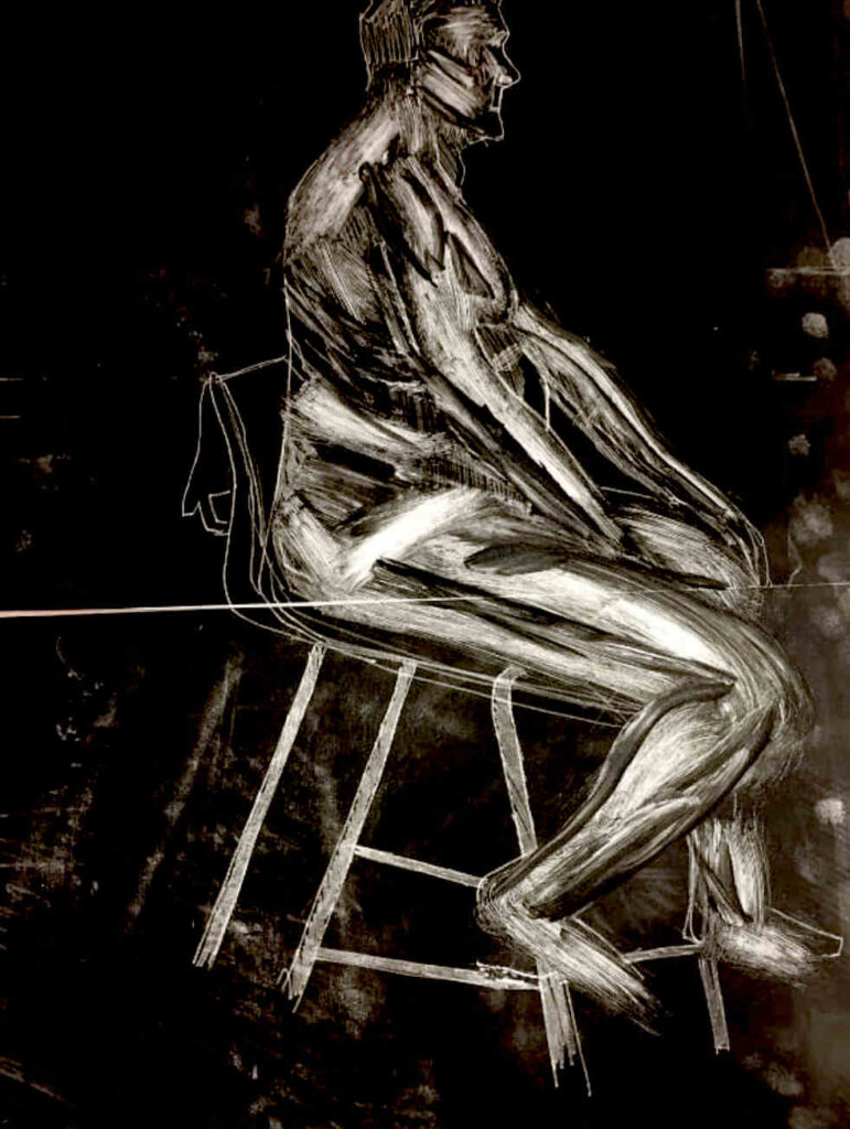 Seated model